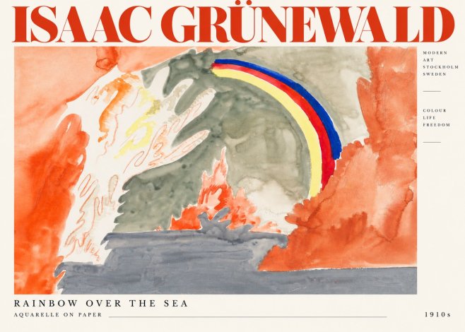 Isaac Grünewald Watercolor Composition No3 - Póster