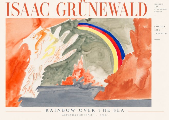Isaac Grünewald Watercolor Composition No5 - Póster