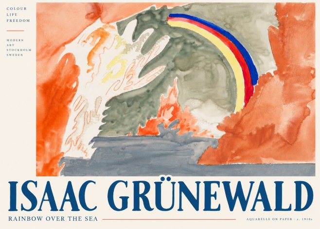Isaac Grünewald Watercolor Composition No6 - Póster