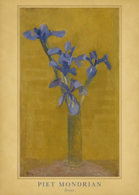 Piet Mondrian Irises No3 - Póster