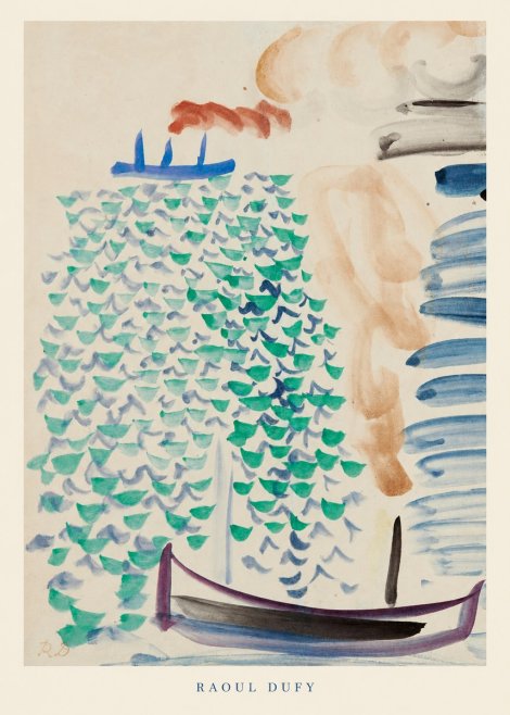 Raoul Dufy Boats on the Water No6 - Póster