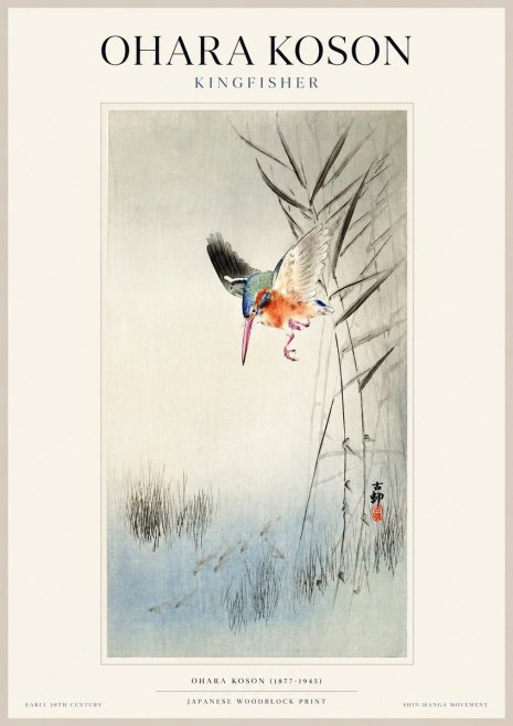 Ohara Koson Kingfisher No1 - Póster
