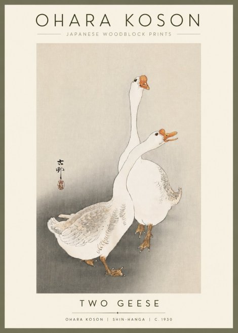 Ohara Koson Two Geese No2 - Póster