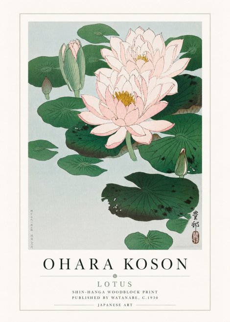 Ohara Koson Lotus I No4 - Póster
