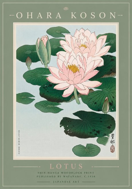 Ohara Koson Lotus I No6 - Póster