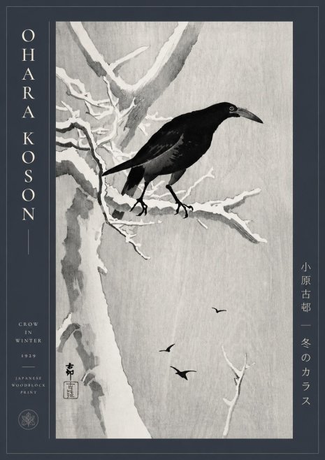 Ohara Koson Crow in Winter I No2 - Póster