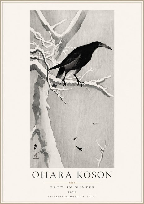 Ohara Koson Crow in Winter I No3 - Póster