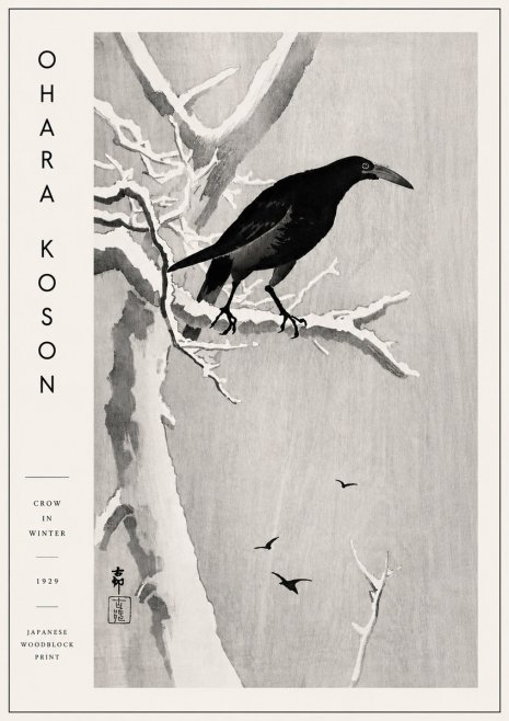 Ohara Koson Crow in Winter I No4 - Póster