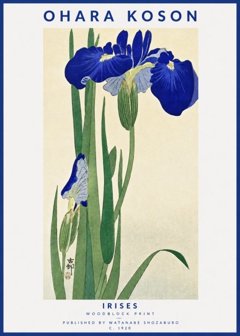 Ohara Koson Irises I No3 - Póster