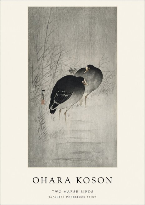 Ohara Koson Two Marsh Birds No1 - Póster