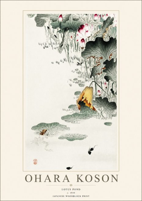 Ohara Koson Lotus Pond No1 - Póster