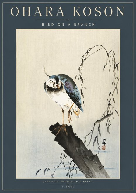 Ohara Koson Bird on a Branch III No4 - Póster