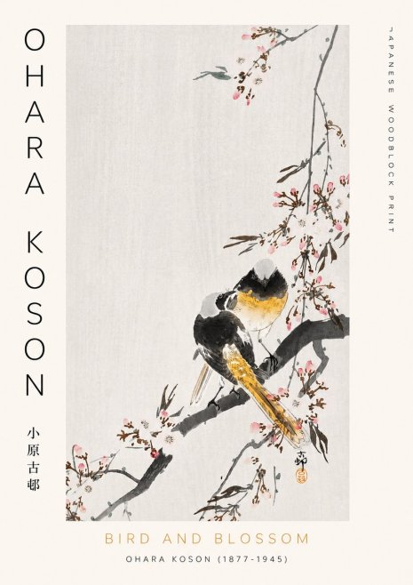 Ohara Koson Bird and Blossom No2 - Póster