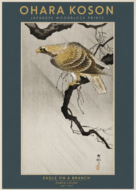 Ohara Koson Eagle on a Branch II No2 - Póster