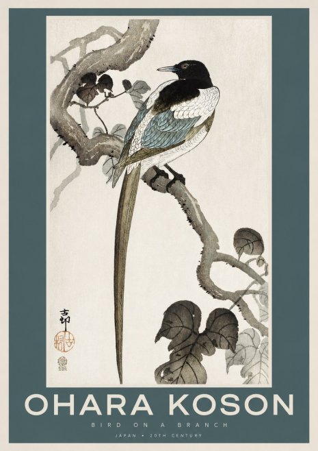 Ohara Koson Bird on a Branch IV No2 - Póster