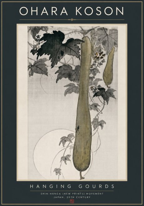 Ohara Koson Hanging Gourds No6 - Póster