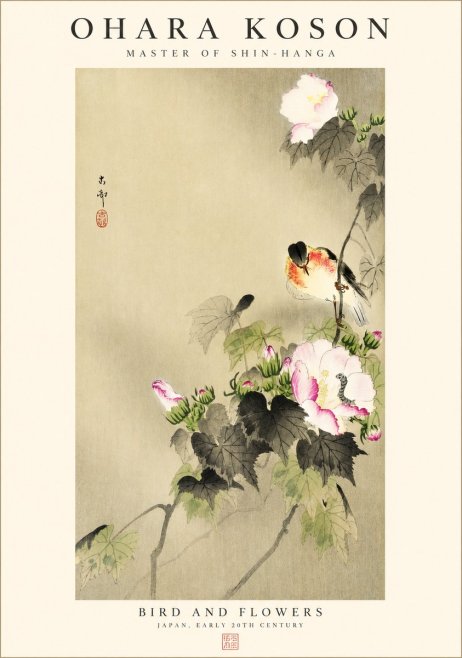 Ohara Koson Bird and Flowers No1 - Póster