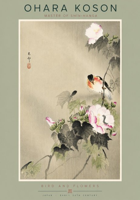 Ohara Koson Bird and Flowers No2 - Póster