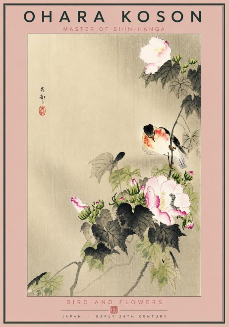 Ohara Koson Bird and Flowers No4 - Póster