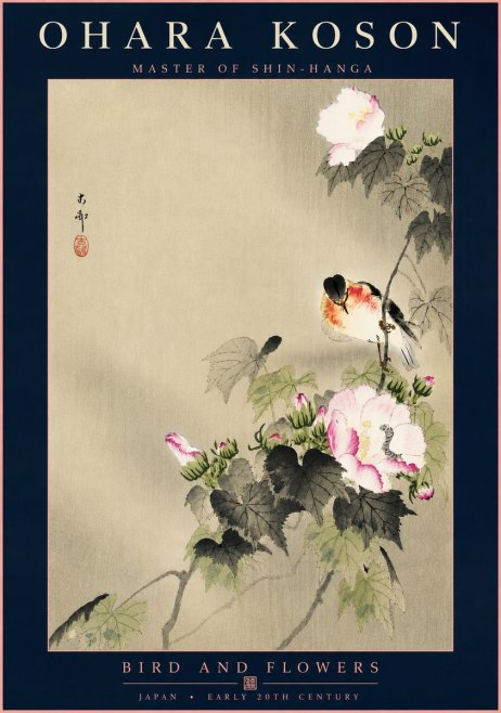 Ohara Koson Bird and Flowers No6 - Póster