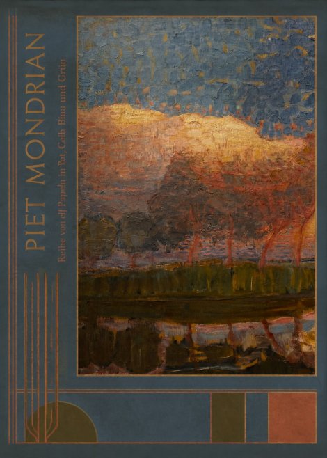 Piet Mondrian Reihe Von Elf Pappeln in Rot, Gelb, Blau Und Grün No2 - Póster