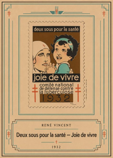 René Vincent Deux Sous Pour La Santé - Joie De Vivre No3 - Póster