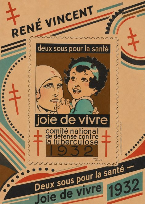 René Vincent Deux Sous Pour La Santé - Joie De Vivre No5 - Póster