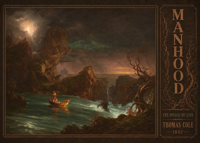 Thomas Cole The Voyage of Life: Manhood I No4 - Póster
