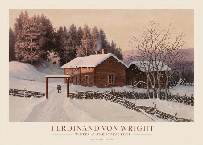 Ferdinand von Wright Winter at the Forest Edge No1 - Póster