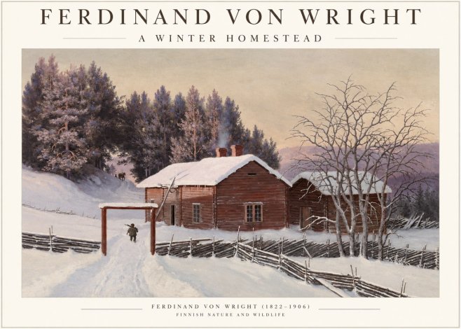 Ferdinand von Wright Winter at the Forest Edge No2 - Póster
