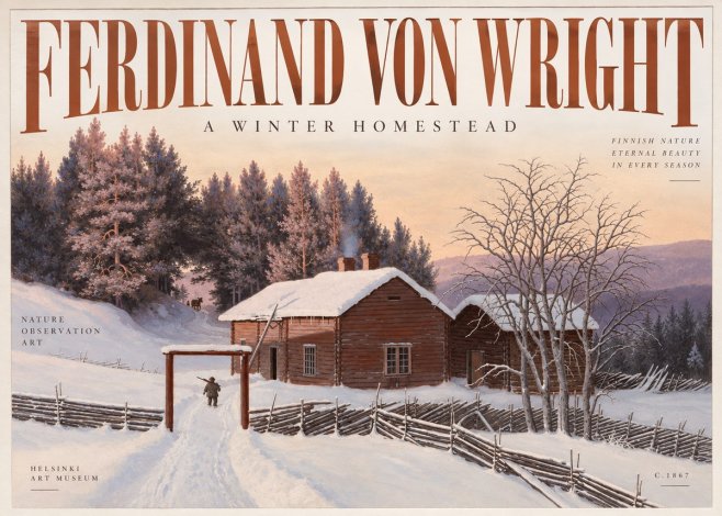 Ferdinand von Wright Winter at the Forest Edge No3 - Póster