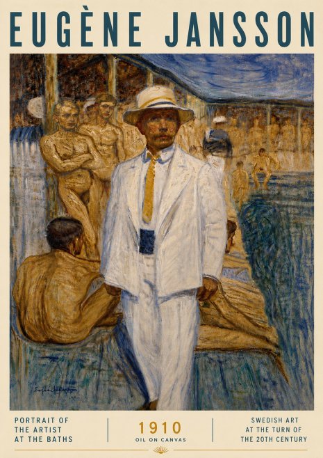 Eugène Jansson Portrait of the Artist at the Baths No6 - Póster