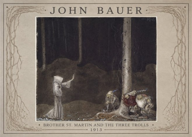 John Bauer Brother St. Martin and the Three Trolls No1 - Póster