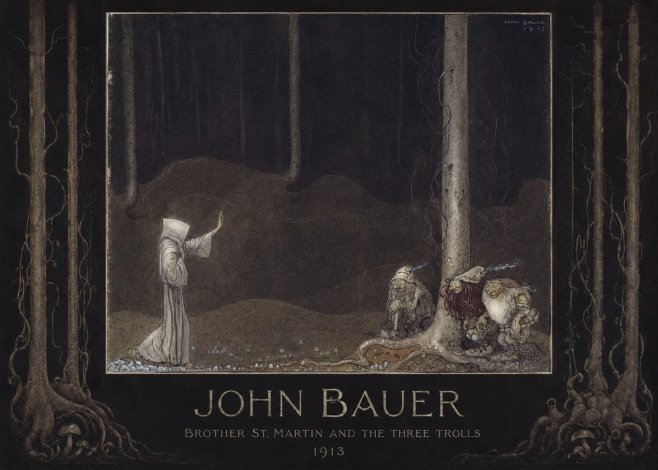 John Bauer Brother St. Martin and the Three Trolls No2 - Póster