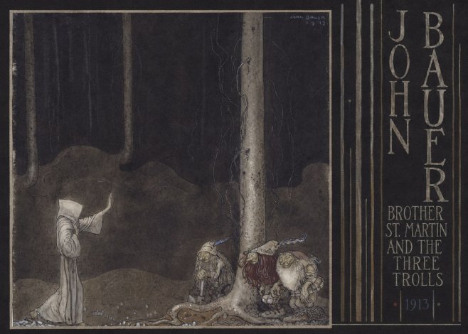 John Bauer Brother St. Martin and the Three Trolls No6 - Póster