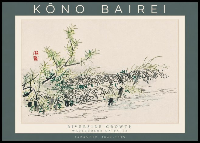 Kōno Bairei Riverside Growth No3 - Póster