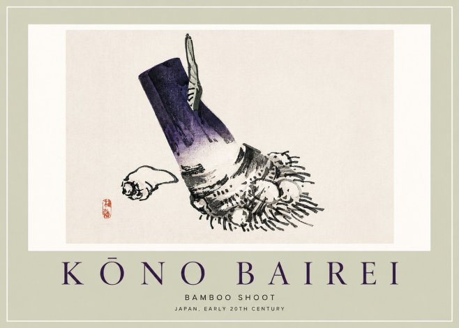 Kōno Bairei Bamboo Shoot No2 - Póster