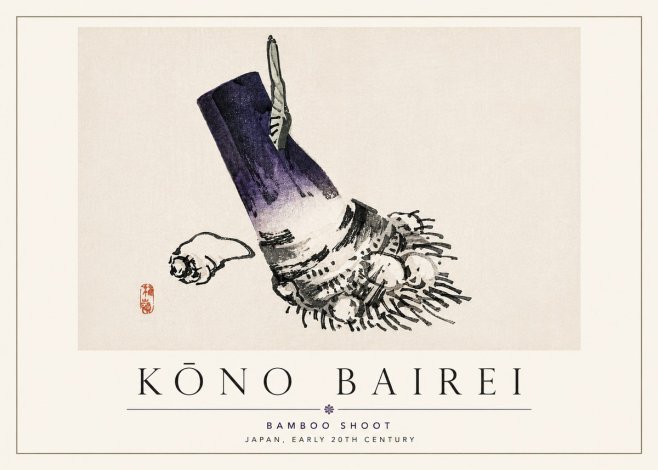 Kōno Bairei Bamboo Shoot No6 - Póster