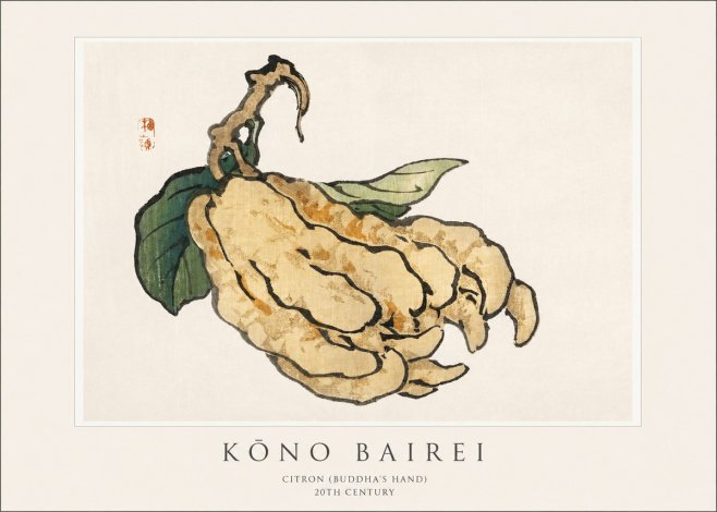 Kōno Bairei Citron (Buddha's Hand) No1 - Póster