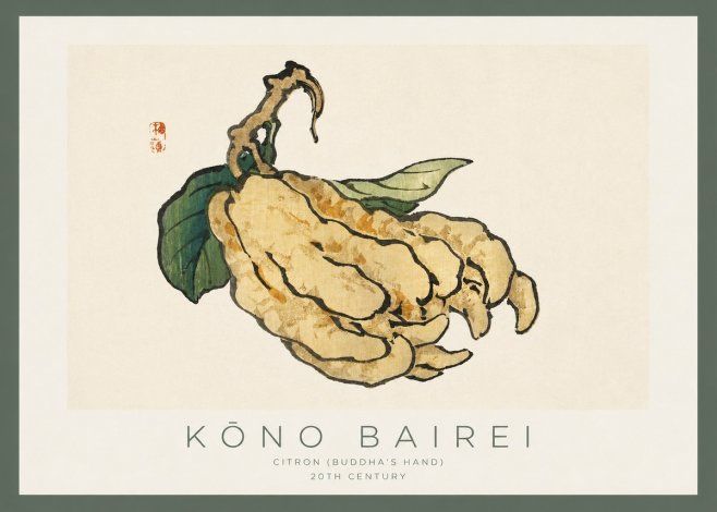 Kōno Bairei Citron (Buddha's Hand) No2 - Póster