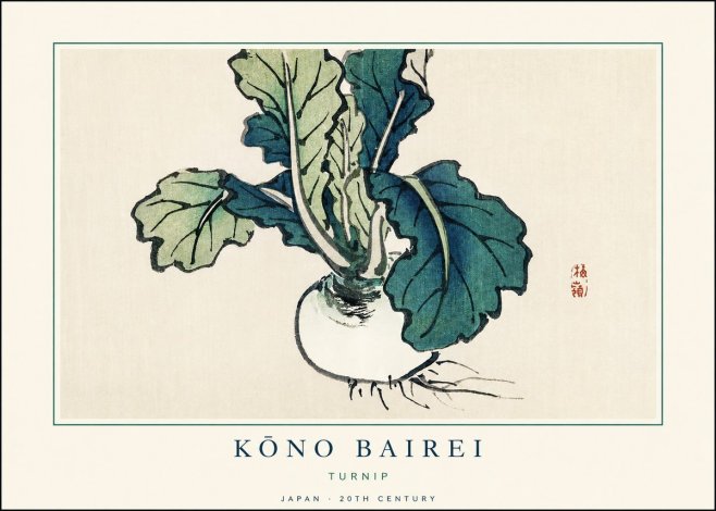 Kōno Bairei Turnip No1 - Póster