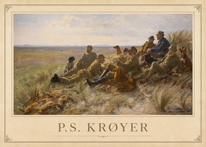 P.S. Krøyer Hare-hunting in the Dunes No1 - Póster