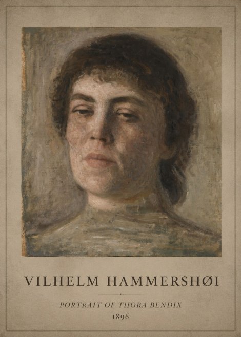 Vilhelm Hammershøi Portrait of Thora Bendix No1 - Póster