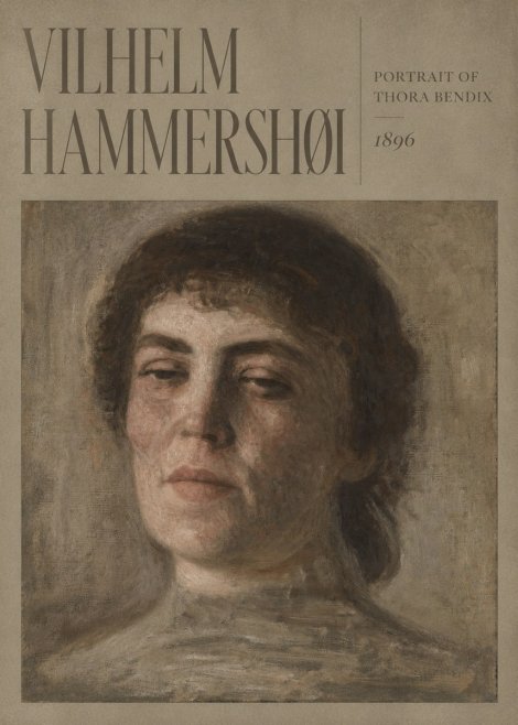Vilhelm Hammershøi Portrait of Thora Bendix No4 - Póster