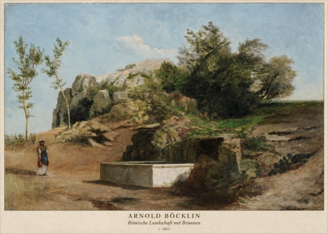 Arnold Böcklin Römische Landschaft Mit Brunnen No2 - Póster