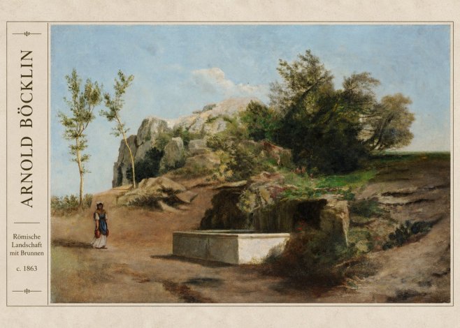 Arnold Böcklin Römische Landschaft Mit Brunnen No3 - Póster