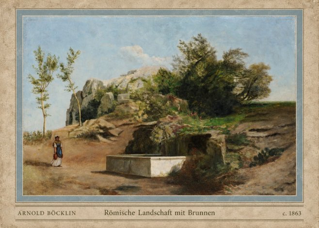 Arnold Böcklin Römische Landschaft Mit Brunnen No4 - Póster