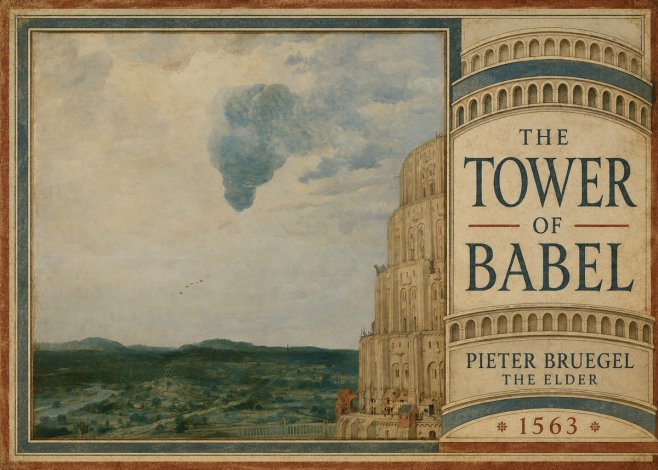 Pieter Bruegel The Tower of Babel VIII No5 - Póster