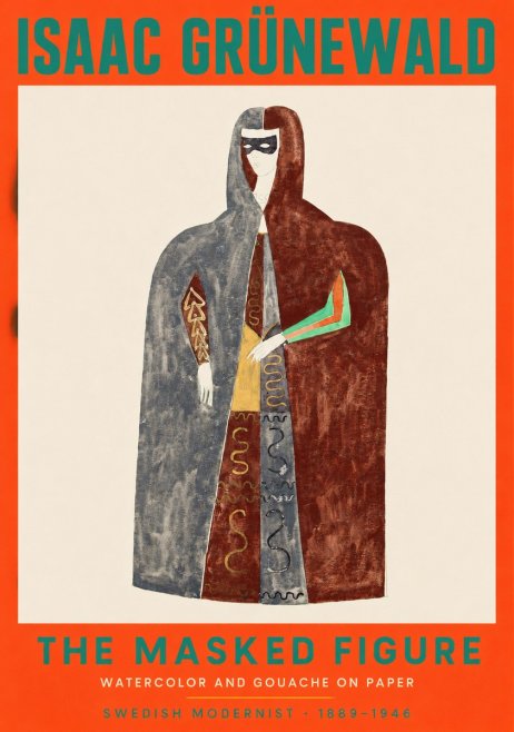 Isaac Grünewald The Masked Figure No2 - Póster