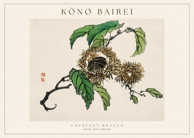 Kōno Bairei Chestnut Branch No1 - Póster